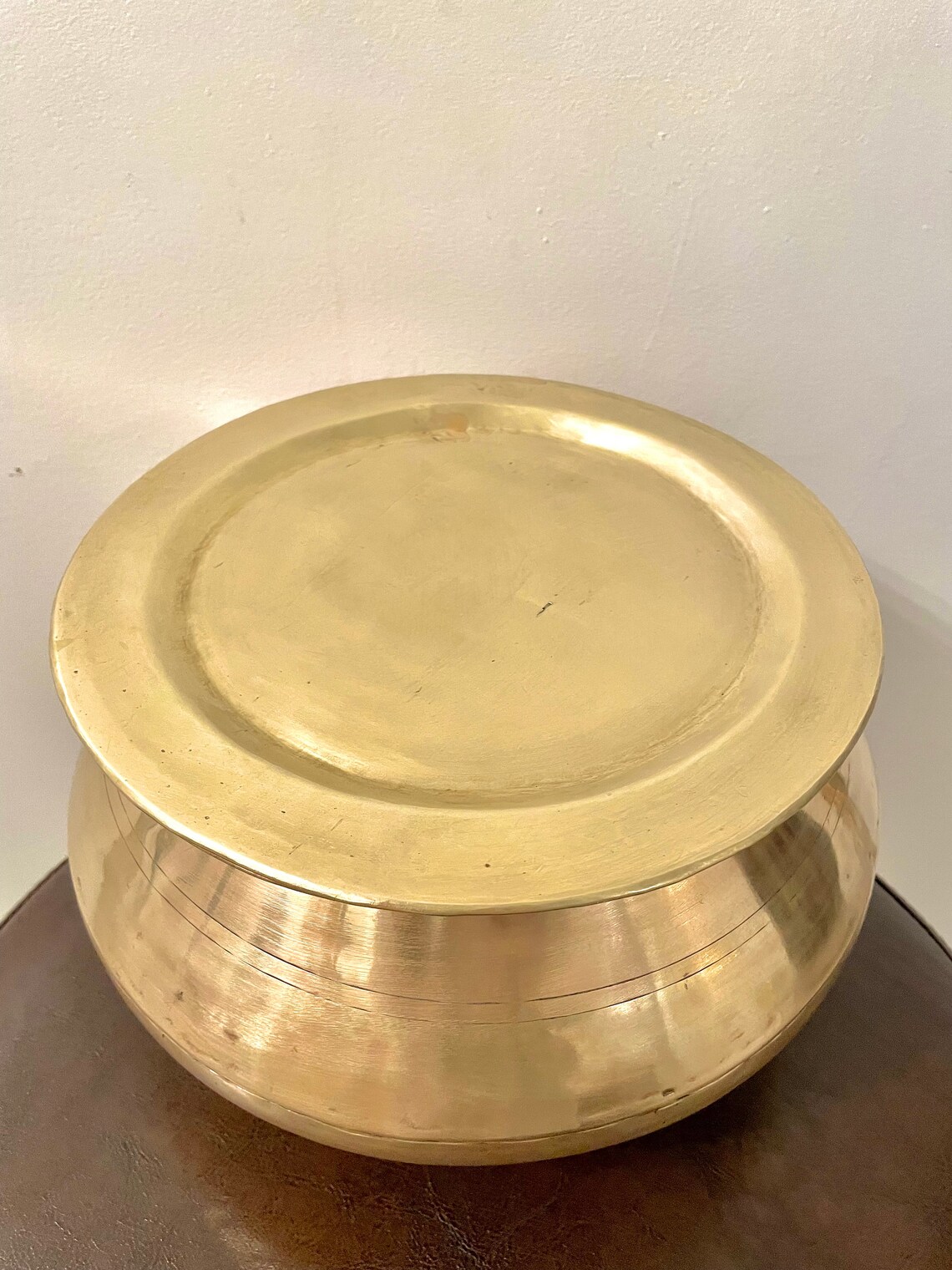 Brass Cookware/Serveware with lid 9inch diameter Completely Etsy