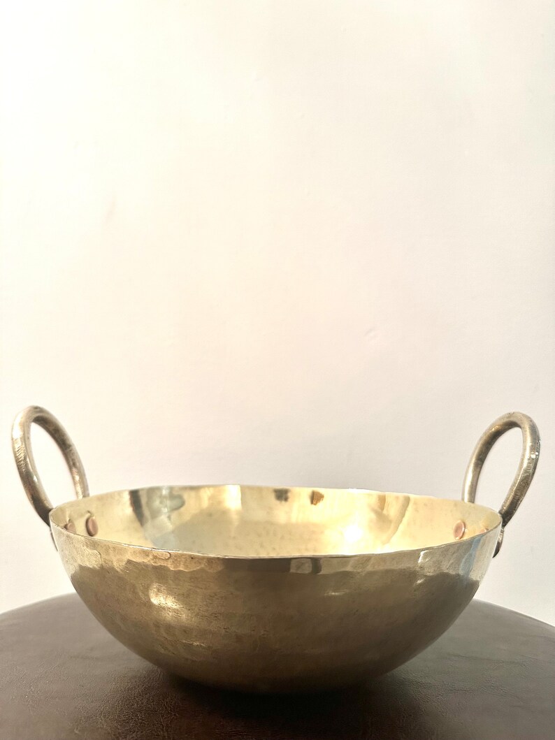 11 Inch Brass Kadai Brass Cookware/serveware Completely Handmade 100