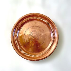 18 Inch Copper Plate | Copper | Copper Decor |  Antique Wall Decor | Vintage | Wall Plate | Handicraft | Showpiece | Handmade | 100% Brass