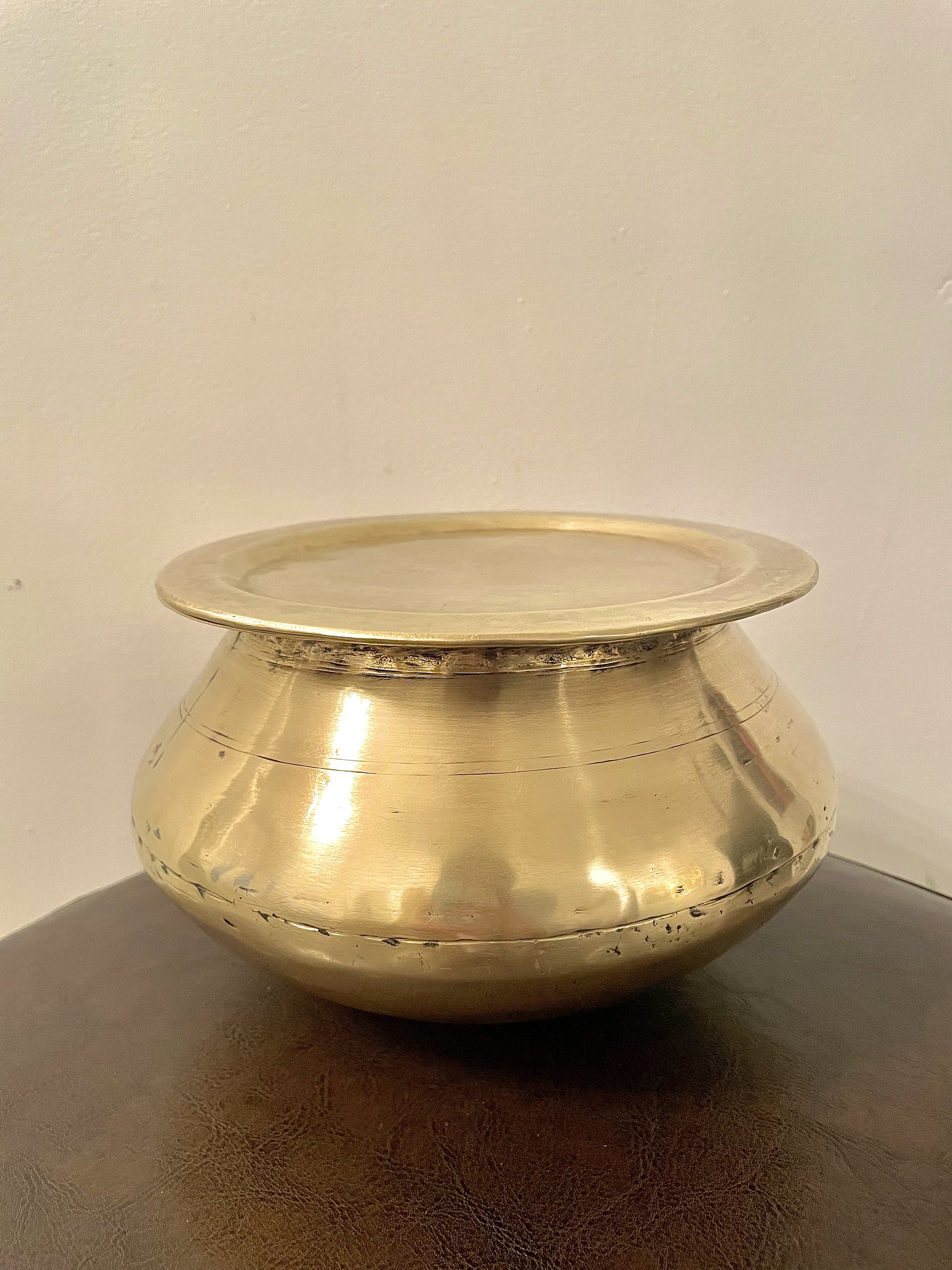 Brass Cookware/Serveware with lid 7inch diameter Completely Etsy