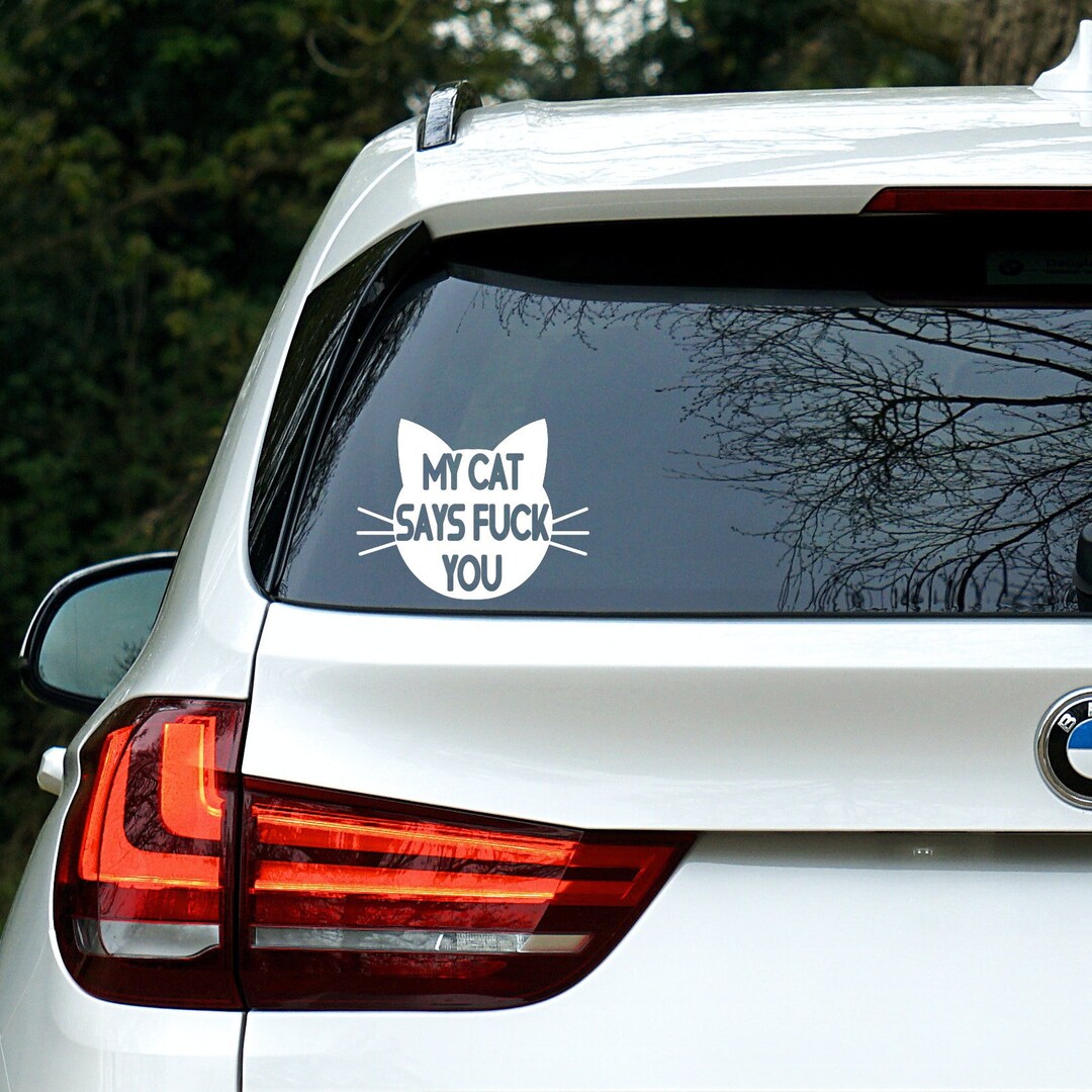 Cat Mom Car Decal / Funny Cat Decal / Cat Window Sticker / My Etsy
