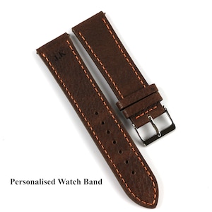 Leather Watch Strap 20mm Replacement Watch Band 22mm Quick Release watch Strap Wristwatch Band Personalised Watch Strap for Men Women Gift