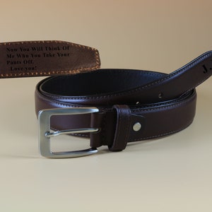 Mens Leather Belt Personalized Perfect Father&#39;s Day Gift Personalised Anniversary Gift for Men, Groomsman, him, Husband, Boyfriend, Dad, Son