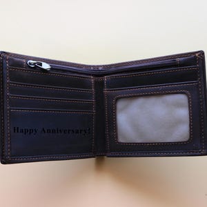 Valentines Gift Personalised Wallet Premium Quality Leather Men's Wallet | Gift For Him | Anniversary, Groomsmen, Birthday, Gift for Dad,Son