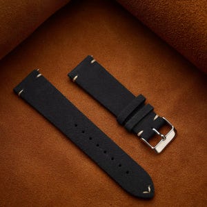 Leather Watch Band Suede Watch Strap 18mm quick release watch strap 20mm replacement watch band 22mm for Men & Women Gift for Him/Her