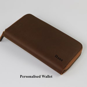 Leather Wallet Women Large Leather Ziparound Wallet Personalised Gift for Her, Womens Wallet Ladies Wallet Womans RFID Wallets for Women