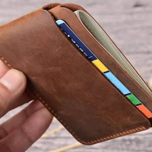 Card Holder Wallet Minimalist Personalised Leather Cardholder for Men card wallet Women Personalized Gift for Men/Husband/Dad/him/Christmas.