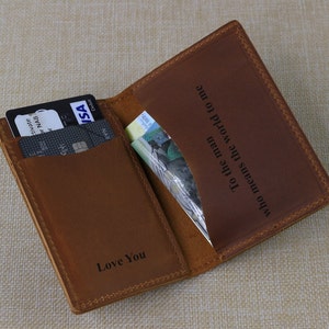 Porta-cartões personalizado Porta-cartões minimalista e personalizado para homens e mulheres Carteira de cartões Presente personalizado para homens/marido/pai/namorado/filho