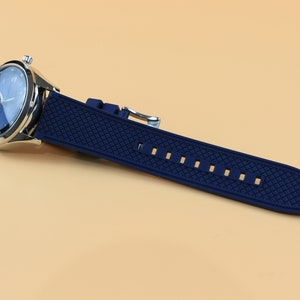 2nd Gen. FMK Rubber Watch Strap 20mm Blue Watch Band 22mm Waterproof Band Quick Release Watch Band Rubber High end Suitable for Omega .....