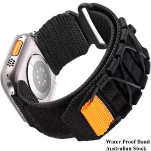 Nylon Apple Watch Band Strap Water Resistant 38mm,40mm,41mm,42mm, 44mm, 45mm, 49 MM for Series 9-8-7-6-5-4-3-2-1-SE, Ultra & Ultra 2, Gift M