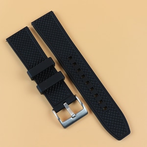 Black Replacement Watch Strap 20mm Rubber Band 22mm Waterproof Quick Release High end for Diver Watche ,Tudor/Seiko/Omega/Oris/G10/tag heuer