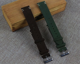 Leather Watch Strap 20mm Replacement Watch Band 22mm Quick Release watch Strap Wristwatch Personalised Watch Strap for Men Women Gift