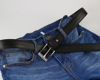 Mens Leather Belt for Men Personalised Leather Belt Engraved 3rd Anniversary Gift for Him Groomsman Gift for Boyfriend Gift for Husband/Son
