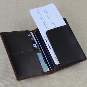 Travel Wallet Leather Passport Holder for Men Travel Wallet Women Passport holder Personalized Travel Gift for Him Gift for Husband , Dad