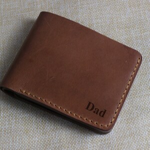 Anniversary Gift for Him Personalized Leather Wallet Mens Gift for Birthday/Him/Dad/Boyfriend/ Husband/Graduation/Valentines/ Son/ Christmas