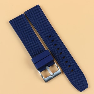 Blue Replacement Watch Strap 20mm Rubber Band 22mm Waterproof Quick Release High end for Diver Watches ,Tudor/Seiko/Omega/Oris/G10/tag heuer