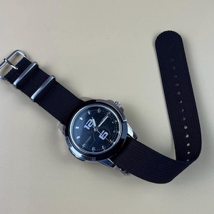 Premium Black Ribbed Nylon Watch Strap 20mm One Piece Replacement Watch Band 22mm Military Straps for Rolex/Tudor/Seiko/Omega/Oris