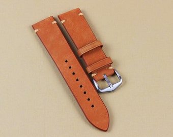 Brown Leather Watch Strap 20/18mm Replacement Watch Band 22mm Watch Strap Wristwatch Band Personalised Tan Watch Strap for Men, Women