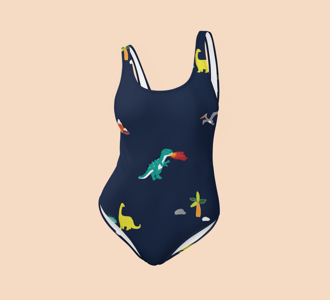 Dinosaur Adult Swimsuit Trex OnePiece Swimsuit for Woman Etsy