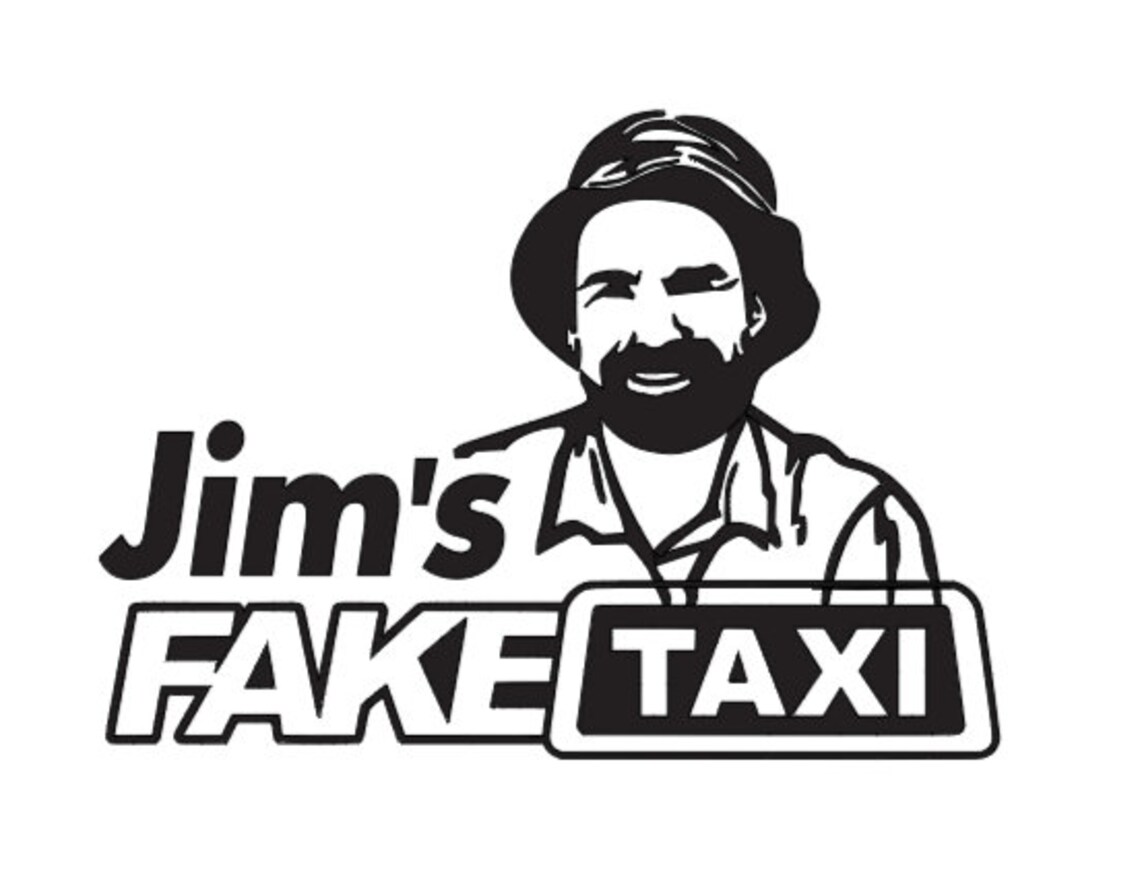 Jims Fake Taxi Vinyl Sticker Funny Sticker Etsy