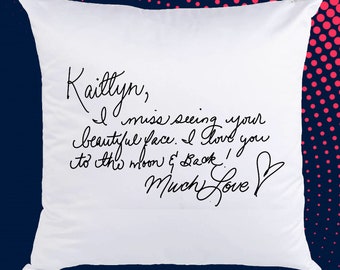 Handwriting Pillow Etsy