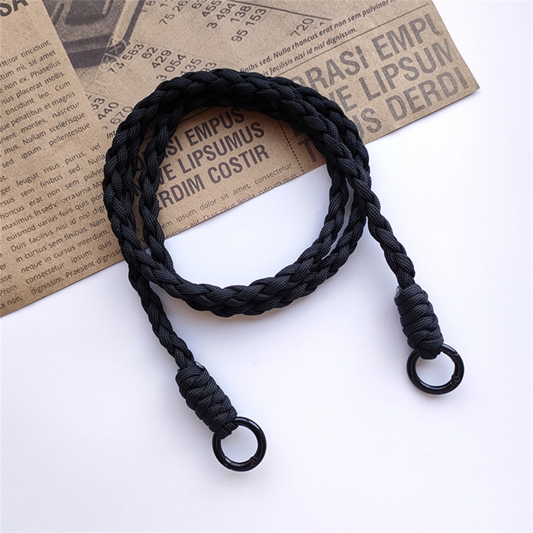 Crossbody Replacement Strap pure Black Adjustable Length Hand Woven Etsy