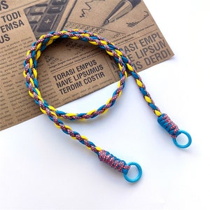 Crossbody Replacement Strap |red yellow blue| Adjustable Length | Hand Woven