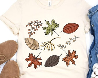 Fall Leaves Shirt, It's Fall Ya'll Shirt, Womens Fall TShirt, Fall Lovers Gift, Fall Love, Fall TShirt,Botanical Shirt,Fall Botanical TShirt