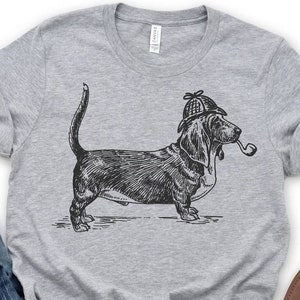 Basset Hound Shirt, Sherlock Holmes,Basset Hound Mom Shirt, Dog Mom Shirt, Basset Mama Shirt, Funny Gift, Dog Mama, Animal Lover, Dog Lover