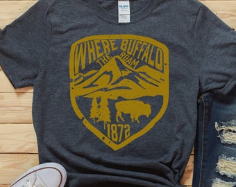 National Park Shirt, Yellowstone tshirt, Cool T Shirt, Funny T Shirt, Grand Tetons, Dutton Ranch,Jackson Hole Hiking Camping Tee,Mens Womens