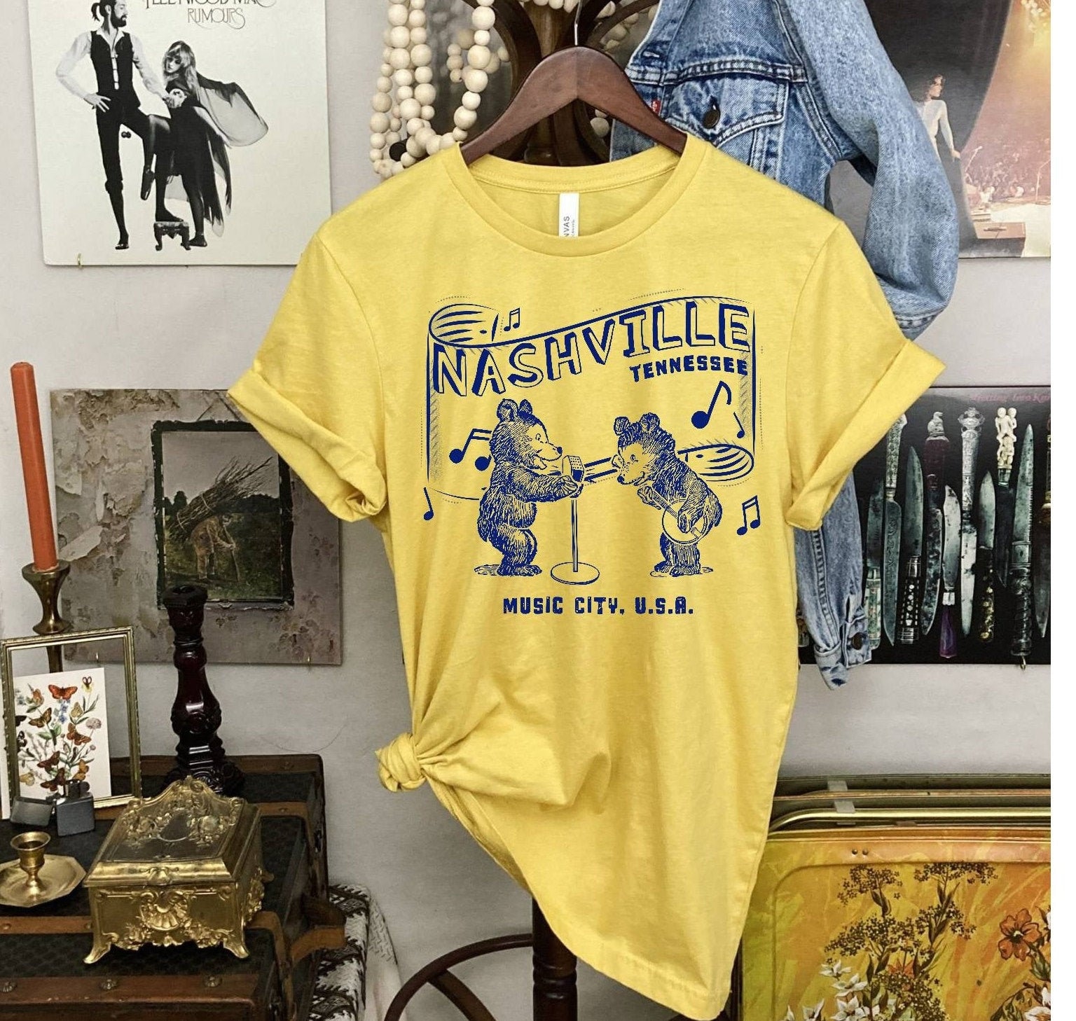 Nashville Tennessee Mineral Washed Vintage Tee