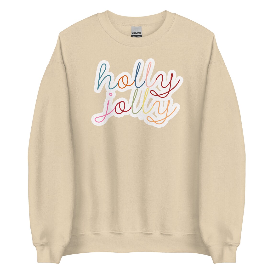 HOLLY JOLLY SWEATSHIRT (BLACK/RED PLAID)