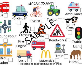 My Car Journey Spotter Card (Keep young children occupied during Long Journeys)