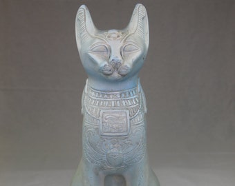 Heavy Bastet Egyptian Goddess of Protection -  Hand Carved - Made with Egyptian soul