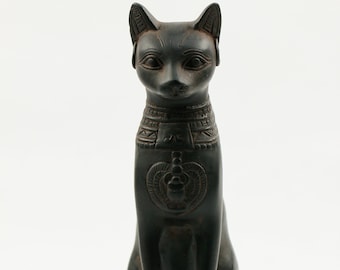 Replica Handmade Bastet Goddess statue - Cat goddess - Egyptian Statue- Cat Decor - Bastet Sculpture