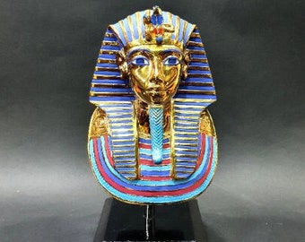 ツタンカーメン王の黄金のマスク（木製台座付き、特大サイズ）、証明書