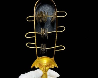 Handmade Replica Hathor Copper Sistrum - Musical Instrument - Healing Sistrum - Replica Sistrum - Hathor Sistrum - Ancient Decor