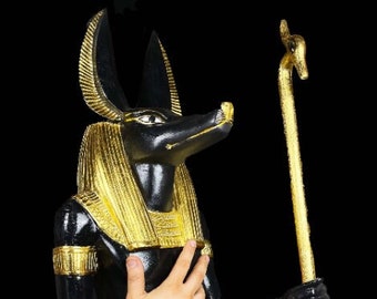 Large Egyptian God Anubis - manifest piece made in Egypt .