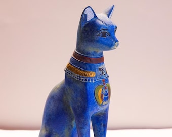 エジプトの猫の像 エジプトの女神バステト猫の像 エジプトで作られた石 - Etsy 日本