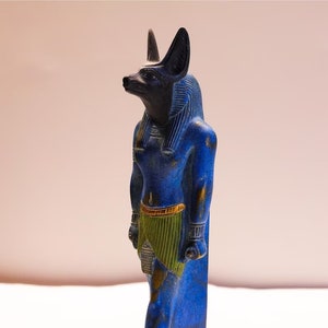 Beautiful Ancient Egyptian God Anubis, Egyptian Anubis statuette. made in Egypt with care and love