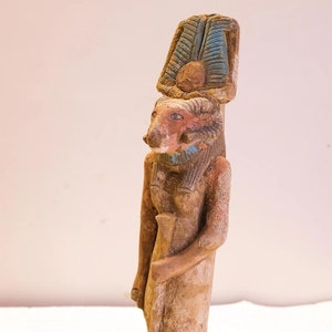 Vintage Egyptian God Khnum- Handmade Replica - Handmade Decor- Handmade statue - handmade antique - Egyptian Khanum