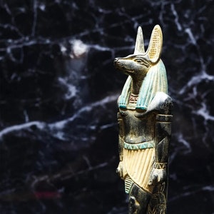 Marvelous Ancient Egyptian God Anubis, Egyptian Anubis statuette.