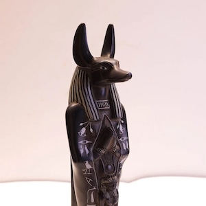 Beautiful Ancient Egyptian God Anubis, Egyptian Anubis statuette.