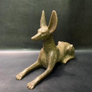 Anubis Jackal God of Afterlife & Mummification Seated To Protect The Dead Doctor Anubis jackal dog . image 5