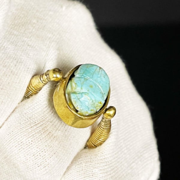 Rare Fantastic Ancient Egyptian Ring of Egyptian Scarab ( symbol of good luck and protection ) to protect you and give you the best luck