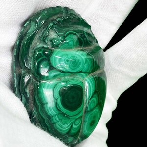 Ancient Egyptian Scarab, Scarab made from Malachite stone. image 2