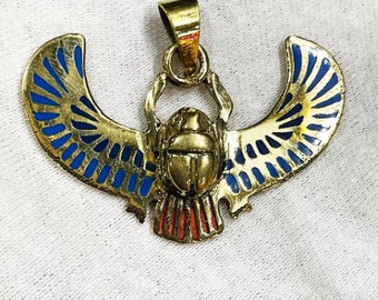 The Royal Winged Scarab amulet - Handmade amulet - Egyptian Scarab - good luck Scarab - handmade accessories - handmade pendants