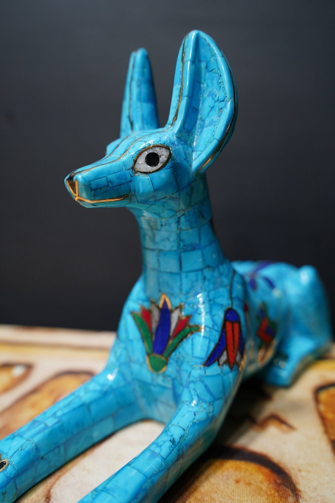 Turquoise Egyptian Anubis Jackal God of Afterlife God of Mummification ...
