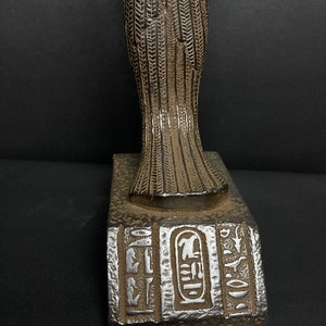 Ptah god, Ptah statue, Phthah Egyptian god, Egyptian god Ptah holding the emblems of life and power, Egyptian statue made from solid stone image 6