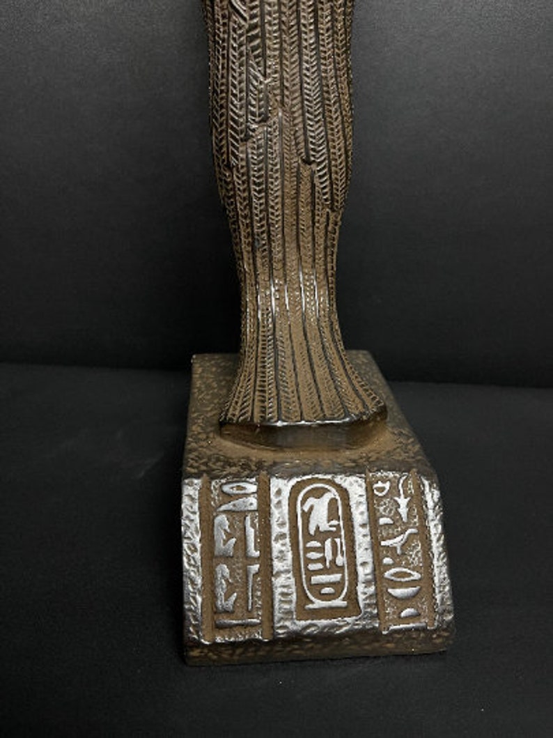 Ptah god, Ptah statue, Phthah Egyptian god, Egyptian god Ptah holding the emblems of life and power, Egyptian statue made from solid stone image 6